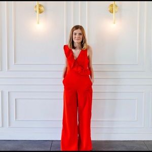 NWT red jumpsuit